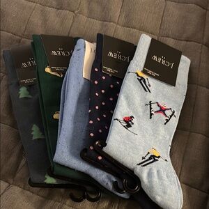 J. Crew  5 pairs Casual Socks Collection